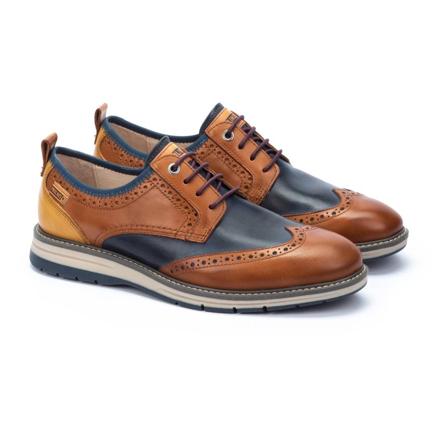 Men's Pikolinos CANET Lace Up Shoes Brown | NZ D925QA0